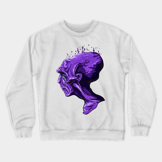 THINKER HEAD Crewneck Sweatshirt by KOKAIART